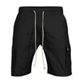 thumbnail image 4 of Men's Shorts Summer Outdoors Casual Drawstring Printing Sport Shorts Pants Casual Shorts for Men Black 2XL, 4 of 6