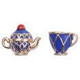 thumbnail image 2 of Eosunjian Vintage Asymmetric Enamel Teapot Cup Pendant Women Stud Earrings Gift Jewelry, 2 of 12