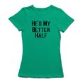 thumbnail image 1 of T-shirt Graphique Vert Kelly pour Femmes "He's My Better Half Matching Couple", 1 of 1