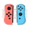 DerLin Joy Con (L/R) Wireless Controllers with Straps(No Joy-Con Drift), Left and Right Joy-Con Switch Controller Built-in 380mah for Nintendo Switch (Blue/Neon Red)