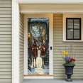 thumbnail image 2 of 2025 New Christmas Front Door Cover, 36 * 80''/200x90CM Christmas Door Cover Cloth, Fabric Doors Covers for Festive Party Home Decor, 2 of 5