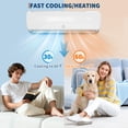 thumbnail image 3 of Ultra-Quiet 42dB |12000 BTU 19 SEER Ductless Mini-Split Air Conditioner Heat Pump | 3-in-1 Cooling, Heating & Dehumidifying | 230V White Inverter AC System | Includes 10ft Pre-Flared Line Set, 3 of 6