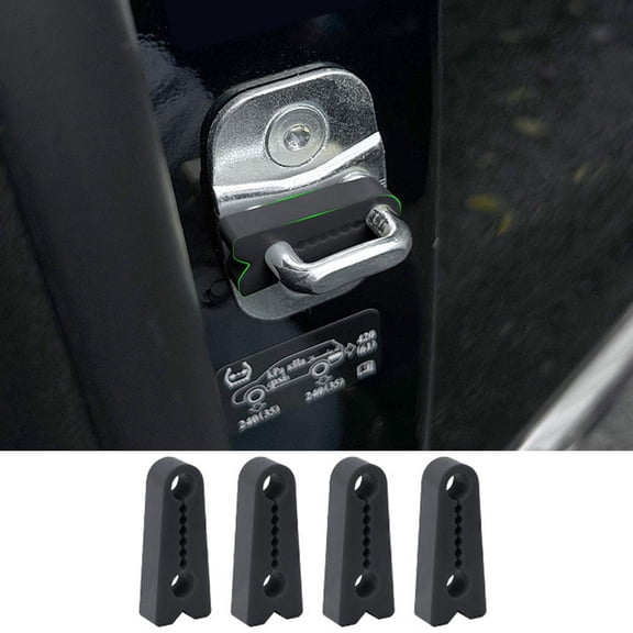 Crazyview Silicone Car Door Shock Absorbers, Noise Dampening Latch Cushions, 4 Pack