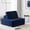 Blue, variant on Blue Corduroy Modular Floor Sofa Chair, Soft Ribbed Fabric Futon with Adjustable Backrest