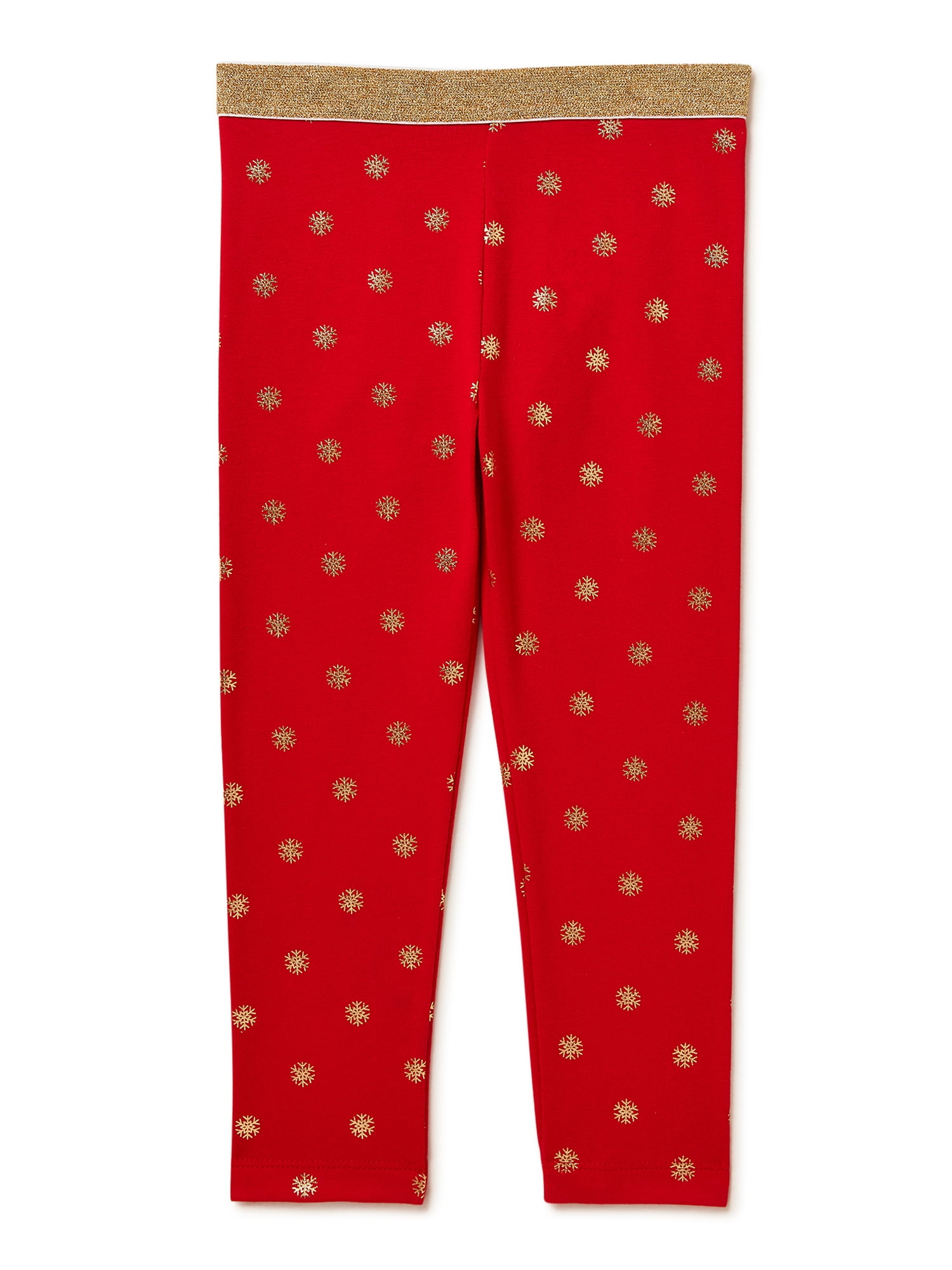 Holiday Time Baby and Toddler Girls Print Christmas Leggings, Sizes 12 Months-5T