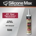 thumbnail image 3 of DAP Silicone Max 10.1 oz Clear Kitchen and Bath Sealant, 3 of 7