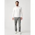 thumbnail image 5 of Faherty Men's White Movement Long Sleeve Polo Size Medium, 5 of 5