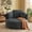 Dark Gray, variant on Aukfa Modern Corduroy Round Accent Chair, Compressible Chaise Lounge for Living Room & Bedroom, No Assembly,Gray