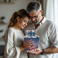 thumbnail image 4 of MUKTIVE Crow Cremation Urns for Adults Humans - Blue Funeral Urns for Adult Ashes Men - Sunset Large Urn for Human Remains - 10 Inch Memorial Urn for 2 Adults Ashes, 4 of 7