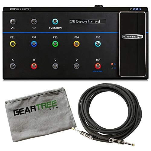 line 6 fbv 3 amplifier foot controller guitar pedal bundle w/cable