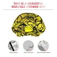 thumbnail image 5 of Kdxio Yellow Butterflies Print Shower Cap for Women,Elastic and Reusable,Double Waterproof Layers Bathing Hat, 5 of 9