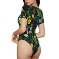 thumbnail image 3 of Naloa Chamomile Women's Short-Sleeved Onesie, One-Piece Swimsuit for Parties, dates, clubs - Medium, 3 of 9