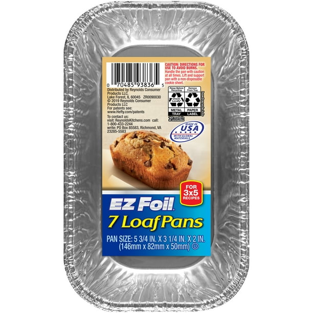 Hefty EZ Foil Mini Loaf Pan, 7 Count