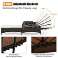 thumbnail image 6 of Costway PE Rattan Chaise Lounge Chair Armrest Recliner Adjustable Pillow, 6 of 11