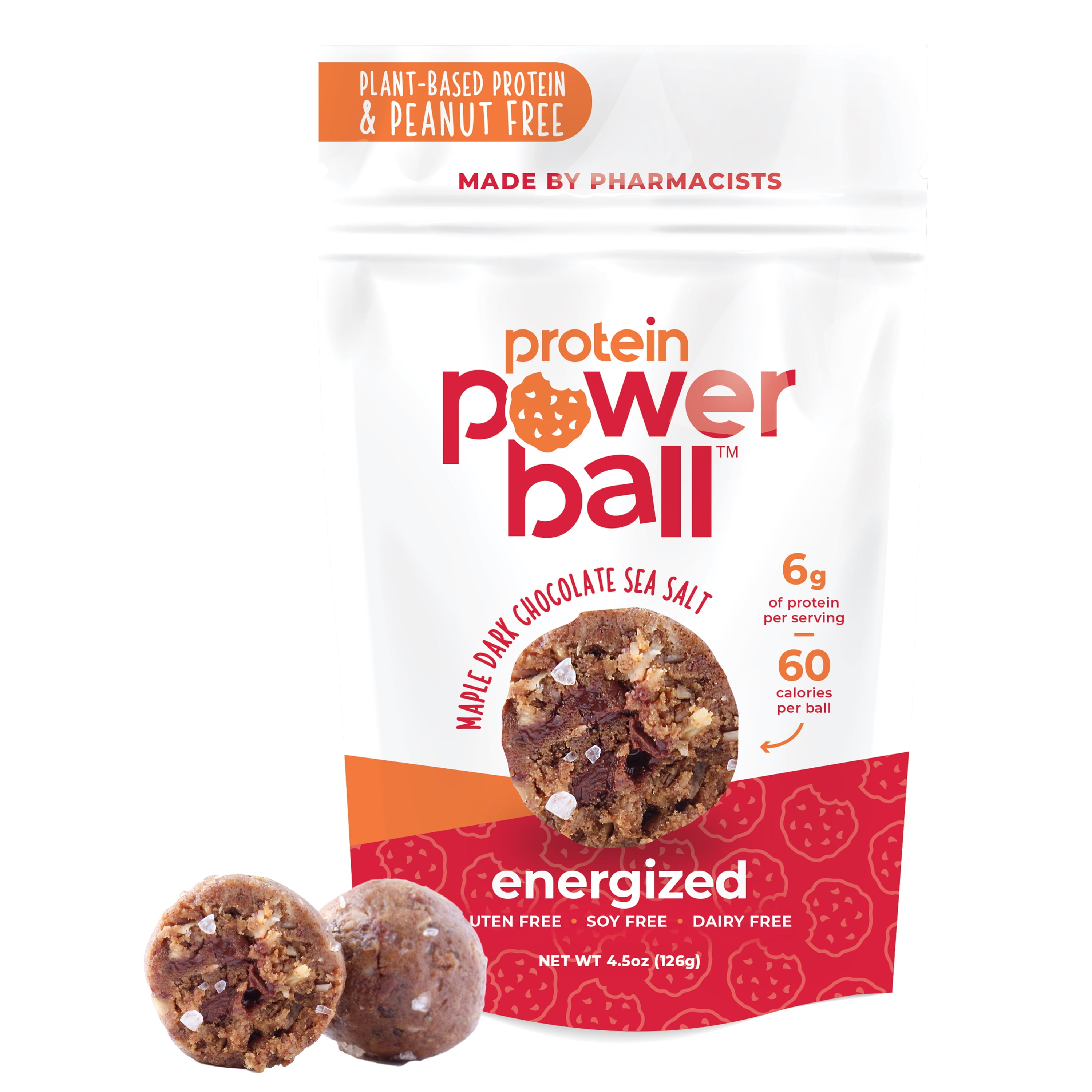 Protein Power Ball Healthy Snacks, Gluten Free, Dairy Free, Soy Free
