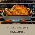 thumbnail image 2 of Glad Roasting Pan Nonstick 11x15 - Heavy Duty Metal Bakeware Dish with Rack, 2 of 5