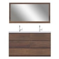 thumbnail image 3 of Alya Bath Paterno 60" Wood Double Freestanding Bathroom Vanity in Rosewood Brown, 3 of 7