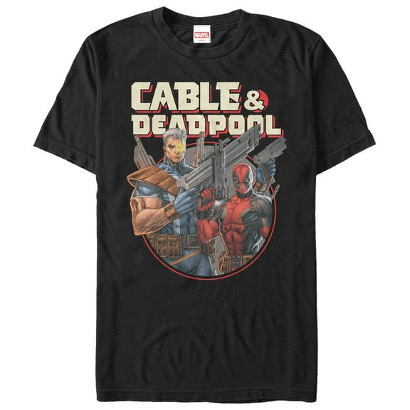 Men's Marvel Cable & Deadpool Partners Graphic Tee Black X Large