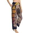 thumbnail image 2 of Xecao Pug dog Yoga Women's Straight Lounge Pajama Pants: The Epitome of Relaxed Sleepwear, 2 of 9