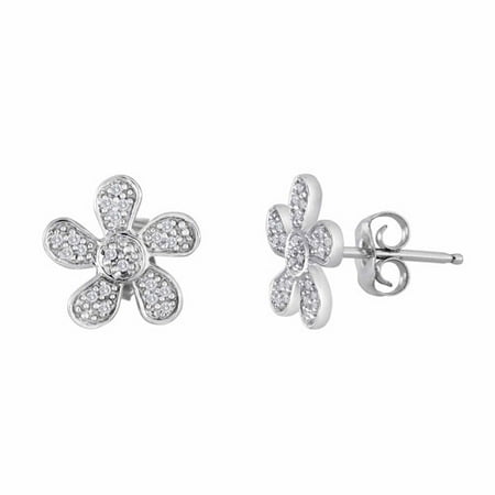 1/10 Carat T.W. Diamond Sterling Silver Fashion Earrings