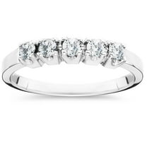 Pompeii 1/4ct Diamond Wedding White Gold Guard Stacker Ring (G/H,I2-I3)