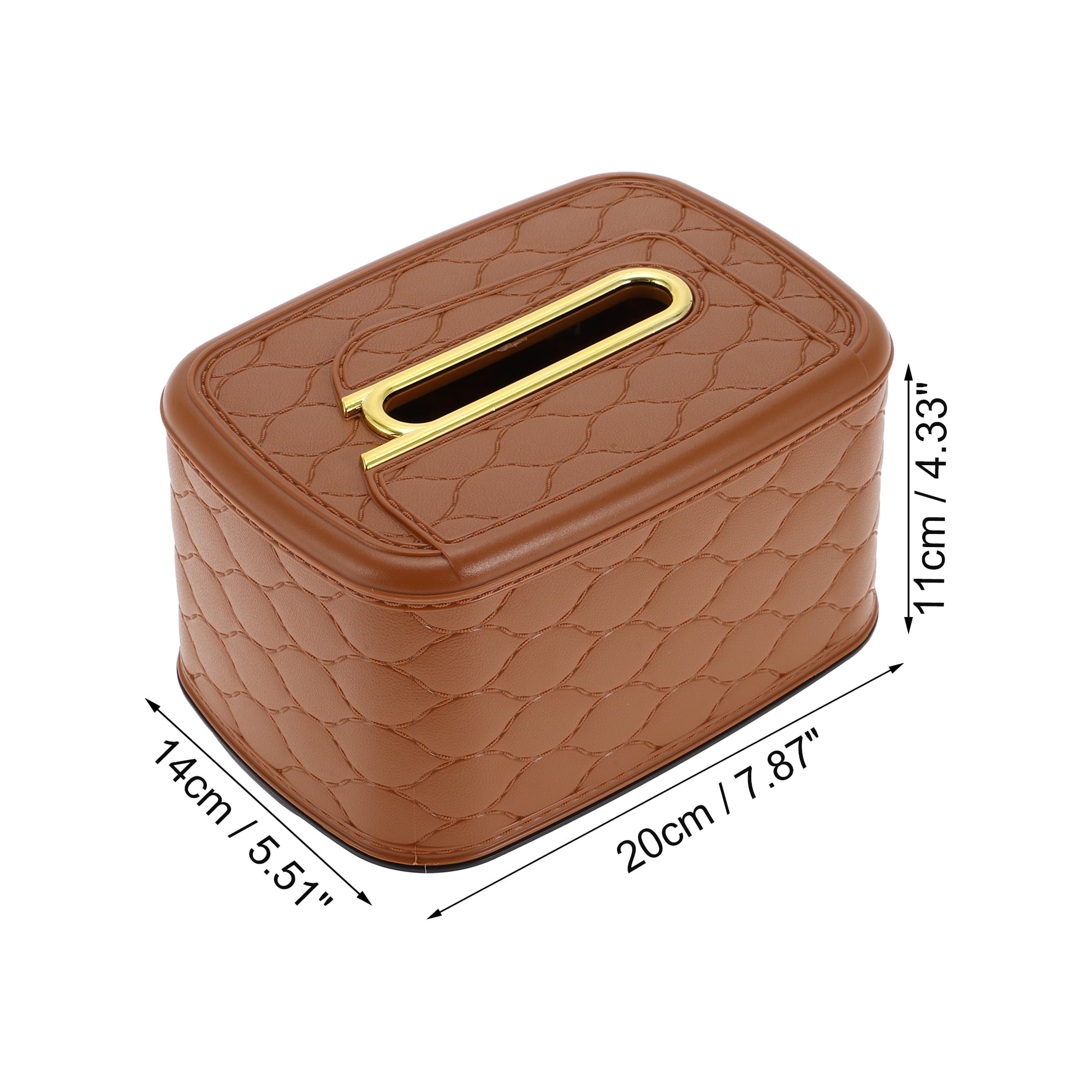 Unique Bargains 1 Pc Tissue Box Cover with Spring [Orange]
