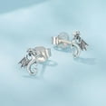 thumbnail image 4 of Vintage Dragon Sterling Silver Stud Earrings for Women Flying Dragon Small Studs Animal Cartilage Earrings Tragus Piercing Fashion Jewelry, 4 of 6