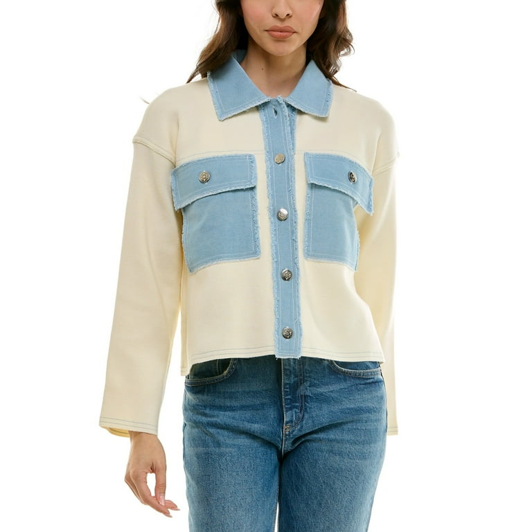 Nanette Lepore Women's Mixed Media Button Down Top, Sizes S-XL