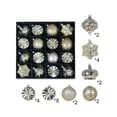 thumbnail image 2 of Honeplcked 24Pcs Gold Christmas Ball Ornaments Set, 2.36 Inch Assorted Shaped Shatterproof Christmas Decorations Tree Balls Hanging for Xmas Tree Wedding Party Holiday Decor, 2 of 6