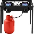 Bonnlo 2 Burner Outdoor Portable Propane Stove Gas Cooker, Heavy Duty