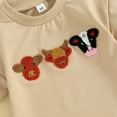 thumbnail image 6 of Okbabeha Western Baby Clothes Newborn Boy Girl Short Sleeve Fuzzy Cow Embroidery Bubble Romper Summer Outfit, 6 of 7