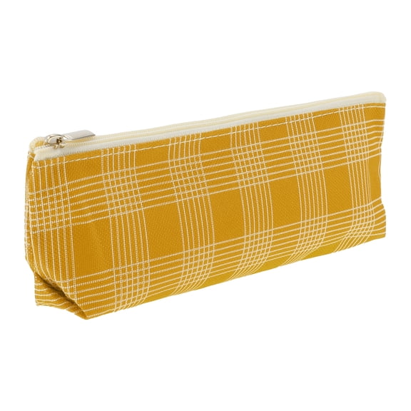 Unique Bargains Pencil Pen Case Portable Stationery Bag Yellow