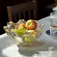 thumbnail image 2 of STPgoods Swirl Glass Fruit & Salad Bowl Glass Serving Bowl 10" x 4.5", 2 of 3