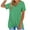 Green, variant on Womens Clothes Women's Fashion Casual Women's V-Neck Short Sleeve Solid Color Cross Top
