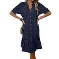 thumbnail image 5 of Scacto Summer Shirt Dress Button Down Ruffle Maxi Dresses Short Sleeve Flowy Tiered Beach Vacation Sundress for Women Boho Clothes, 5 of 5
