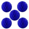 Wrapables® 6" Set of 5 Tissue Honeycomb Ball Party Decorations for Weddings, Birthday Parties, Baby Showers, and Nursery Décor, Navy