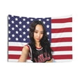 thumbnail image 1 of Tapiz de pared con la bandera estadounidense de celebridades, 90 x 60 cm, microtela, 1 of 1