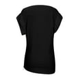 thumbnail image 5 of Blczomt Dressy Casual Womens T-Shirts Summer Puff Sleeve Black T Shirt Plain Soft Trendy Women Blouse, 5 of 7