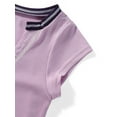 thumbnail image 4 of MesaSe Women Short Sleeve T-Shirt V Neck Ribbed Knit Crop Top Contrast Color Slim Fitted Casual Basic Tee Top, 4 of 6