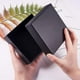 thumbnail image 3 of Paquete de 8 cajas negras de cartón para anillos y joyas (12 x 12 x 4 cm). Caja cuadrada de papel kraft con esponja para guardar y exhibir pulseras y anillos., 3 of 9