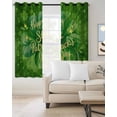 thumbnail image 2 of Happy St Patrick's Day Blackout Curtains for Bedroom Living Room Darkening Curtains 54 Inch Long Lucky Green Shamrocks Spring Leaf Short Curtain for Small Window Treatment Grommet Drapes 52"x54"x2, 2 of 9