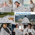 thumbnail image 5 of Blue Floral Cooling Blanket,Lightweight Breathable Summer Throw Blanket with Double Sided Cold Effect,Farmhouse Vintage Flower Leaf Botanical Picnic Blankets Bed Sheet for Hot Sleepers 30"x40", 5 of 8