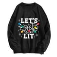 thumbnail image 3 of Yuwull Crew Neck Sweatshirts For Women Let'S Get Lit T Shirt Women Christmas Lights Shirt Cute Graphic Long Sleeve Xmas Tops Tees, 3 of 3