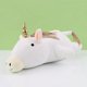 thumbnail image 3 of Peluche de dinosaurio con peso, almohada suave para la espalda, cojín lumbar, lindas almohadas, 38 cm, unicornio blanco, 3 of 4