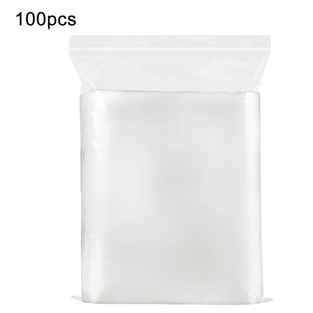 Clear 9X13 CM 100PCS Resealable Plastic Bag Reclosable Zip Bags 2 Mil 