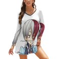 thumbnail image 1 of Shoto Todoroki Chibi Robe Évasée Nœud Mode Grande Taille Robe Ample Shoto Todoroki Chibi Manches Shoto, 1 of 5