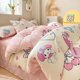 thumbnail image 5 of Sanrio lindo dibujo animado My melody Cinnamoroll Kuromi nuevo creativo personalizado impreso sábana de algodón funda de edredón conjunto de tres piezas, 5 of 5
