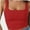 Red, variant on Womens Sleeveless Tanks Strappy Square Neck Skinny Cami Tops Basic Workout Fitness Crop Tank Top