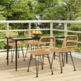 thumbnail image 1 of vidaXL 5 Piece Garden Dining Set Poly Rattan, 1 of 5