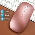 thumbnail image 1 of Ratón inalámbrico para juegos con retroiluminación, periférico ergonómico y silencioso, recargable por RGB, Compatible con USB, para ordenador portátil y PC, 1 of 5